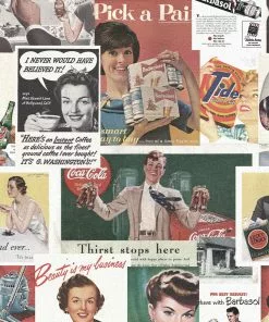 Thedesignyarduk Retro Ads Multi Wallpaper