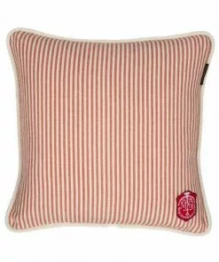 Mind The Gap Rhubarb Stripe Cushion