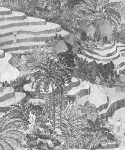 Brand Mckenzie Rice Terrace MAX Wallpaper, Black & White