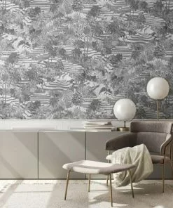 Brand Mckenzie Rice Terrace MAX Wallpaper, Black & White