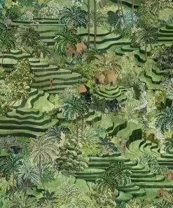 Brand Mckenzie Rice Terrace MAX Wallpaper, Grass Green Indigena