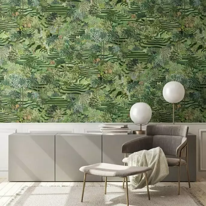 Brand Mckenzie Rice Terrace MAX Wallpaper, Grass Green Indigena 4 Brand Mckenzie Rice Terrace MAX Wallpaper, Grass Green Indigena