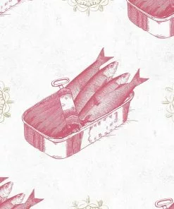 Mind The Gap Wallpaper & Paint Sardines Red Wallpaper
