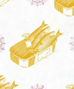 Mind The Gap Sardines Yellow Wallpaper