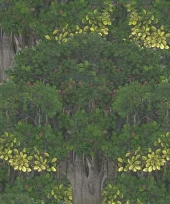 Mind The Gap Savage Leaves Light Green Wallpaper