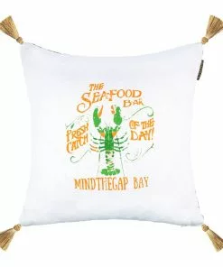 Mind The Gap Seafood Bar / Madagascar Linen Cushion Havana Tropicana