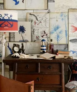 Mind The Gap Seaman's Journal Indigo Wallpaper Blue Skies Ahead