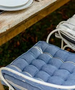 Mind The Gap Padded Cushions - Katalin Stripe Linen Bohemian Dream