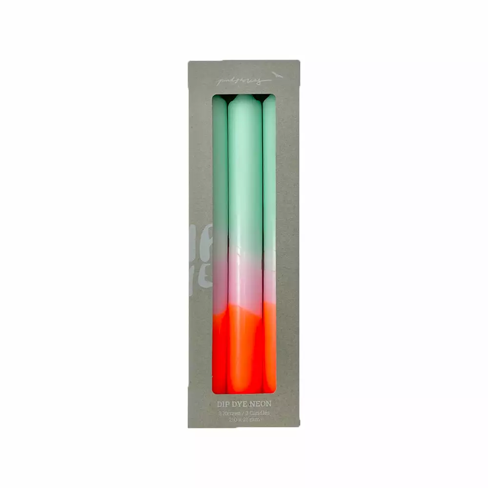 Pink Stories Neon Taper Candles Spring Sorbet - Set Of 3 New 4 Pink Stories Neon Taper Candles Spring Sorbet - Set Of 3 New