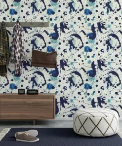 Mind The Gap Wallpaper & Paint Splatters Wallpaper