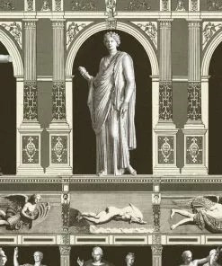 Mind The Gap Statues Antique Taupe Wallpaper