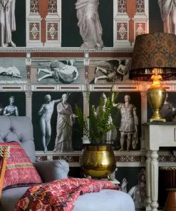 Mind The Gap Statues Antique Taupe Wallpaper