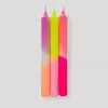 Pink Stories Memphis To Miami Neon Taper Candles Summer Breeze - Set Of 3 1 Pink Stories Memphis To Miami Neon Taper Candles Summer Breeze - Set Of 3