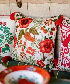 Mind The Gap Szekely Linen Cushion Folk Couture