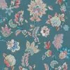 BN Rose & Thorn Fiore Floral Chintz Wallpaper Teal 1 BN Rose & Thorn Fiore Floral Chintz Wallpaper Teal