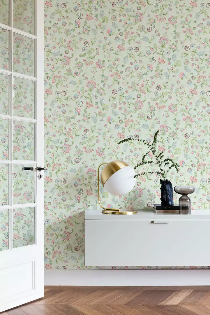 BN Fiore Floral Chintz Wallpaper Duck Egg Rose & Thorn 4 BN Fiore Floral Chintz Wallpaper Duck Egg Rose & Thorn