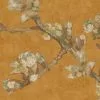 BN Les Jardins Royaux Van Gogh Wallpaper 'Sprig Of Flowering Almond' Russet 2 BN Les Jardins Royaux Van Gogh Wallpaper 'Sprig Of Flowering Almond' Russet