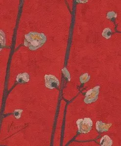 BN Van Gogh Wallpaper Flowering Plum Orchid Grey