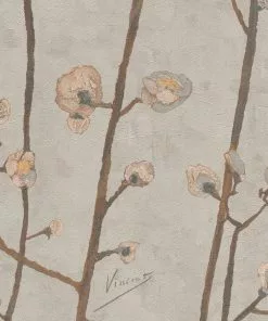 BN Van Gogh Wallpaper Flowering Plum Orchid Grey