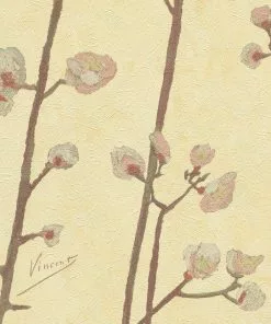 BN Van Gogh Wallpaper Flowering Plum Orchid Grey