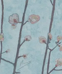 BN Van Gogh Wallpaper Flowering Plum Orchid Grey