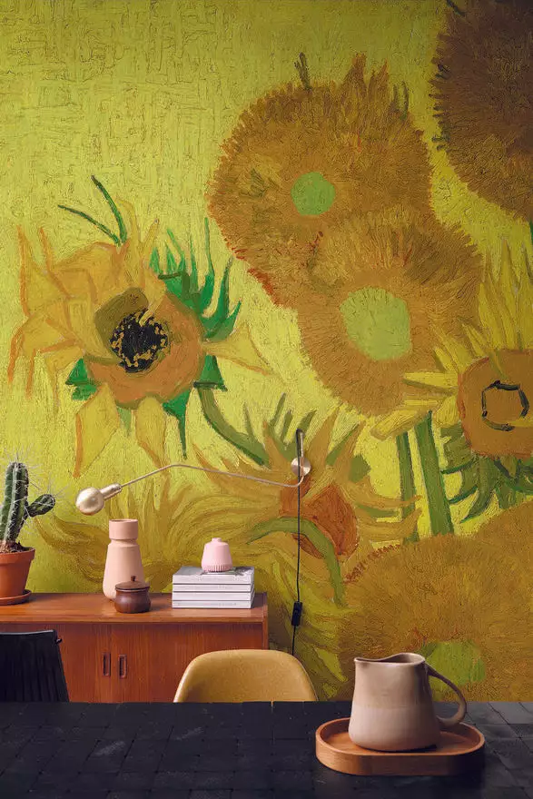 BN New Van Gogh Wallpaper Mural - Sunflowers 3 BN New Van Gogh Wallpaper Mural - Sunflowers