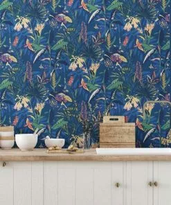 Brand Mckenzie The Tropics Wallpaper, Deep Blue Wallpaper & Paint