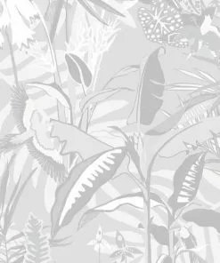 Brand Mckenzie The Tropics Wallpaper, Stone Grey