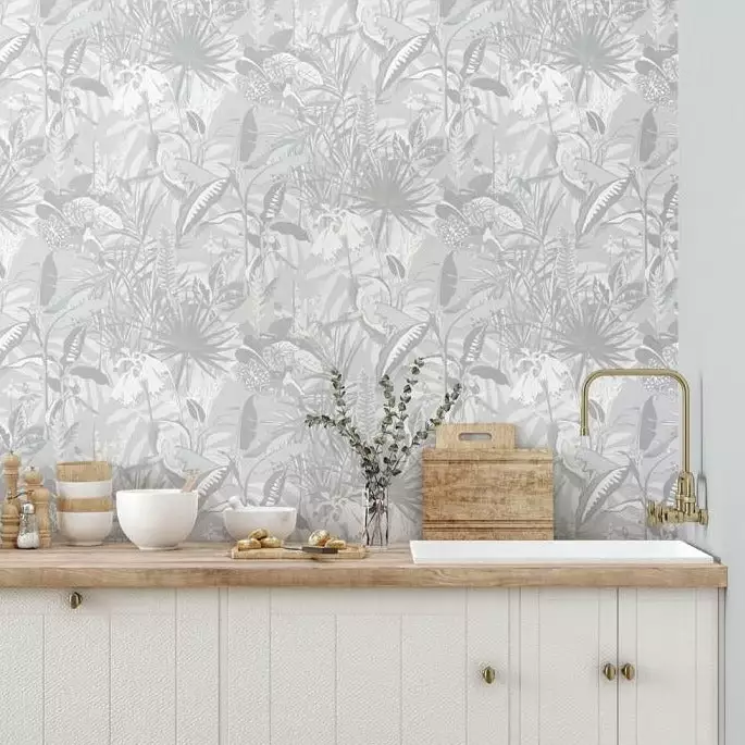 Brand Mckenzie The Tropics Wallpaper, Stone Grey 4 Brand Mckenzie The Tropics Wallpaper, Stone Grey