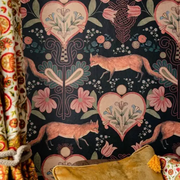 Mind The Gap The Vixen - Anthracite Wallpaper Folk Couture 5 Mind The Gap The Vixen - Anthracite Wallpaper Folk Couture