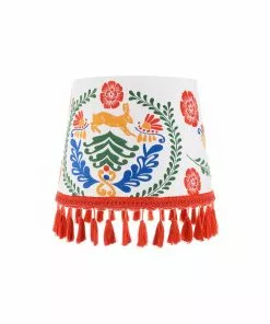 Mind The Gap The Hare Embroidered Cone Lampshade Folk Couture