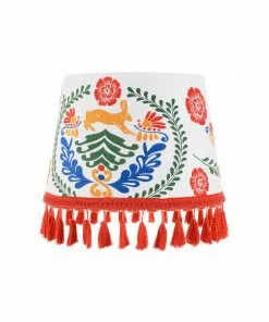 Mind The Gap The Hare Embroidered Cone Lampshade Folk Couture
