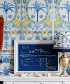 Mind The Gap The Villa Mural Wallpaper Red Blue Skies Ahead