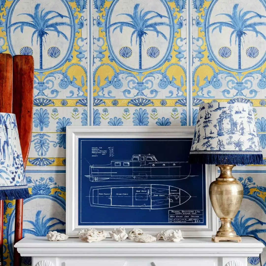 Mind The Gap The Villa Mural Wallpaper Red Blue Skies Ahead 4 Mind The Gap The Villa Mural Wallpaper Red Blue Skies Ahead