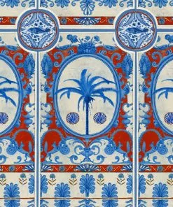 Mind The Gap The Villa Mural Wallpaper Red Blue Skies Ahead