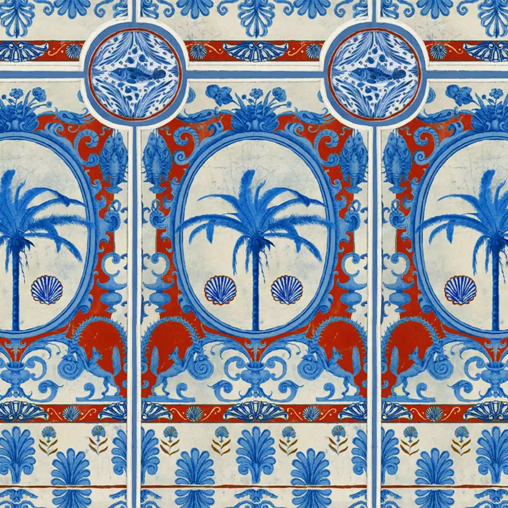 Mind The Gap The Villa Mural Wallpaper Red Blue Skies Ahead 3 Mind The Gap The Villa Mural Wallpaper Red Blue Skies Ahead