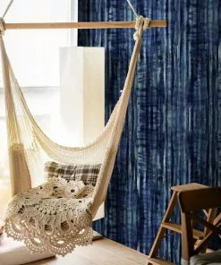 Mind The Gap Tie Dye Indigo Wallpaper