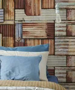 Mind The Gap The Craftsman Rusty Tin Wallpaper