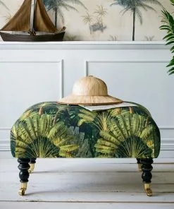 Mind The Gap Hudson Upholstered Stool Havana Tropicana