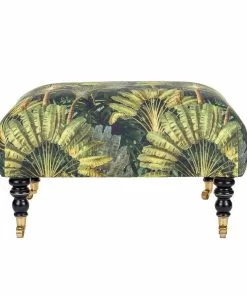 Mind The Gap Hudson Upholstered Stool Havana Tropicana