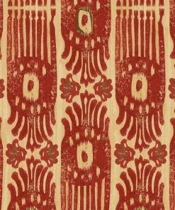 Mind The Gap Tribal Ikat, Lava Red Wallpaper Indigena