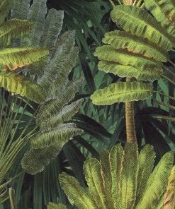 Mind The Gap Linen Fabrics, Traveler's Palm