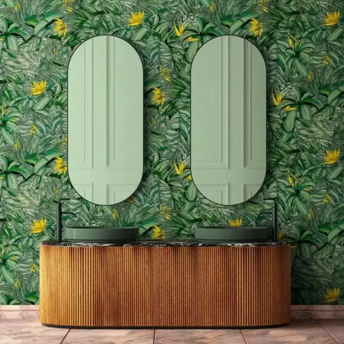 Brand Mckenzie Tropical Forest Wallpaper, Dark Green & Yellow Rose & Thorn 4 Brand Mckenzie Tropical Forest Wallpaper, Dark Green & Yellow Rose & Thorn