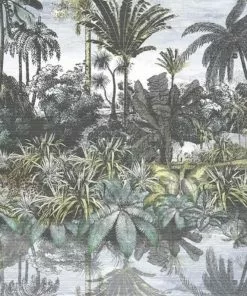 Brand Mckenzie Wallpaper & Paint Tropical Reflections Wallpaper, Green