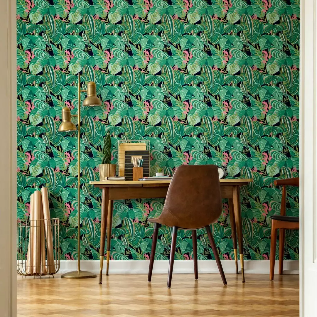 Mind The Gap Memphis To Miami Tropical Foliage Anthracite Wallpaper 6 Mind The Gap Memphis To Miami Tropical Foliage Anthracite Wallpaper