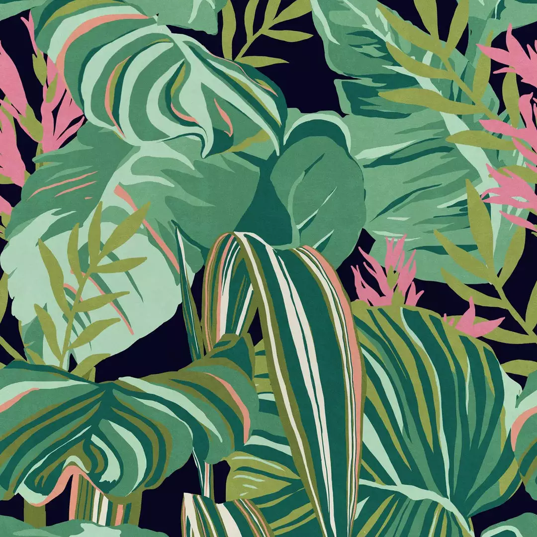 Mind The Gap Memphis To Miami Tropical Foliage Anthracite Wallpaper 5 Mind The Gap Memphis To Miami Tropical Foliage Anthracite Wallpaper