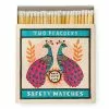 Archivist Gallery Two Peacocks Luxury Match Box Square