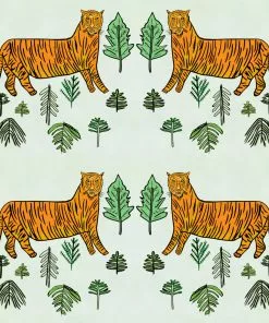 Annika Reed Studio New Tiger Tiger Oyster Linen - Serpentine