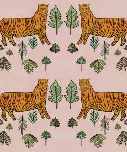 Annika Reed Studio Tiger Tiger Oyster Linen - Morganite New
