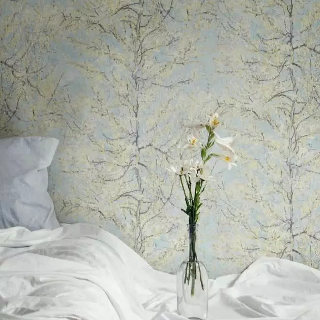 BN Van Gogh Wallpaper Spring Bloom - Soft Blue 3 BN Van Gogh Wallpaper Spring Bloom - Soft Blue